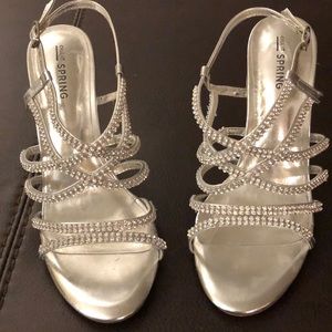 Call It Spring Silver Strappy dress shoes